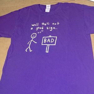 Men’s purple, funny, graphic T-shirt